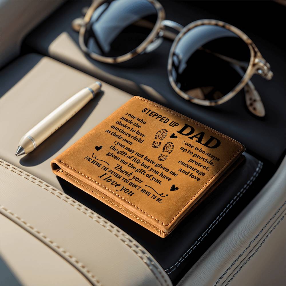 To My Stepdad Choice to Love – Leather Wallet