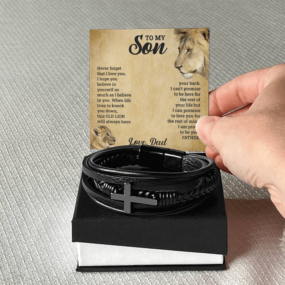 To My Son - Cross Bracelet