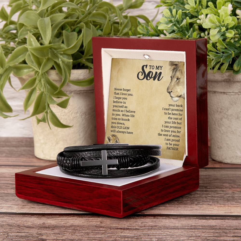 To My Son - Cross Bracelet
