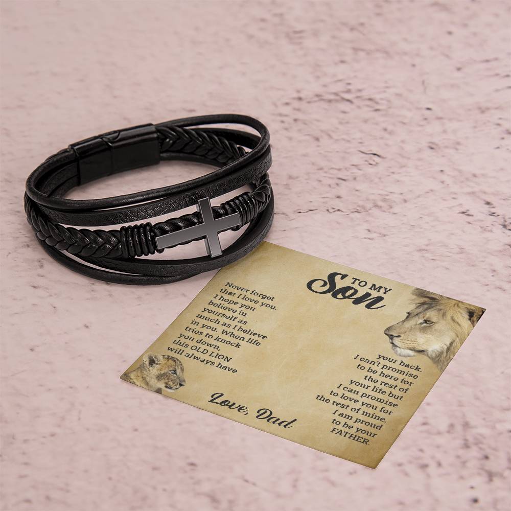To My Son - Cross Bracelet