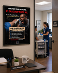 “Time For Your Medicine… Please Don’t Bite Me” – Nurse Humor Poster – DIGITAL DOWNLOAD (Printable Wall Art)
