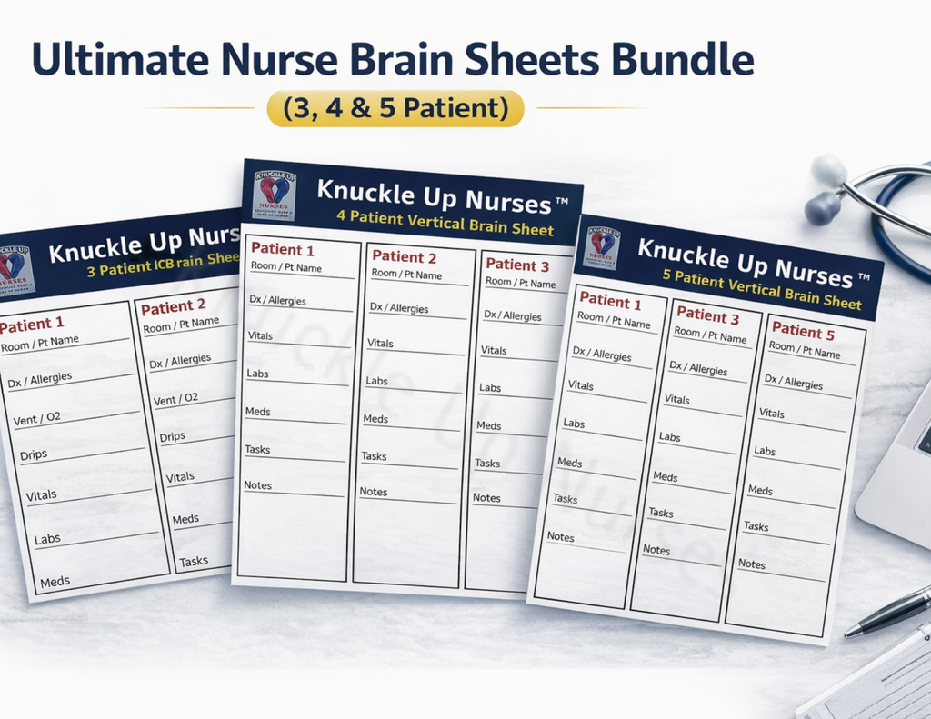 Ultimate Nurse Brain Sheets Bundle | Stay Organized on Shift – DIGITAL DOWNLOAD (Printable Wall Art)