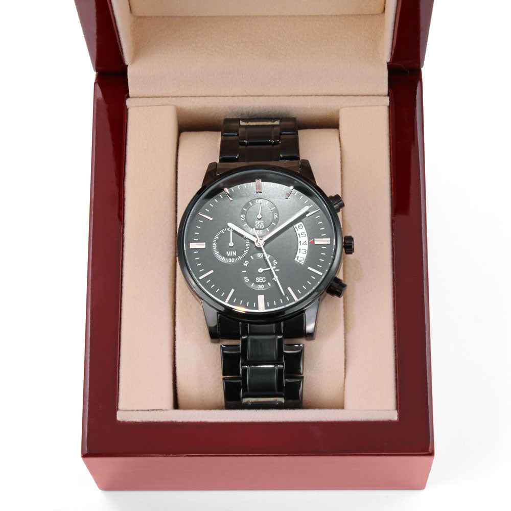 To My Husband Your Last Everything (Charcoal Black) – Men's Watch