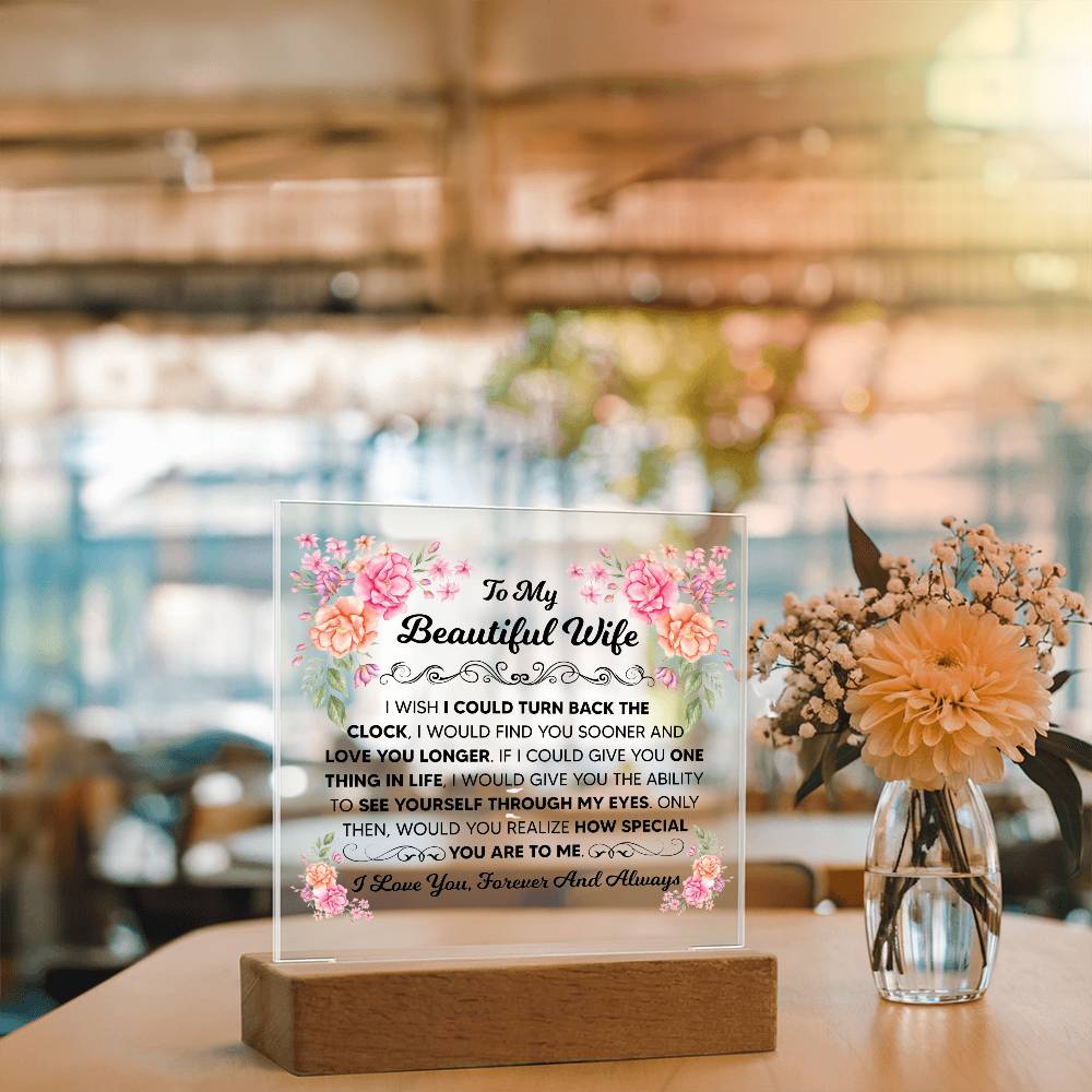 To My Beautiful Wife – Acrylic Square